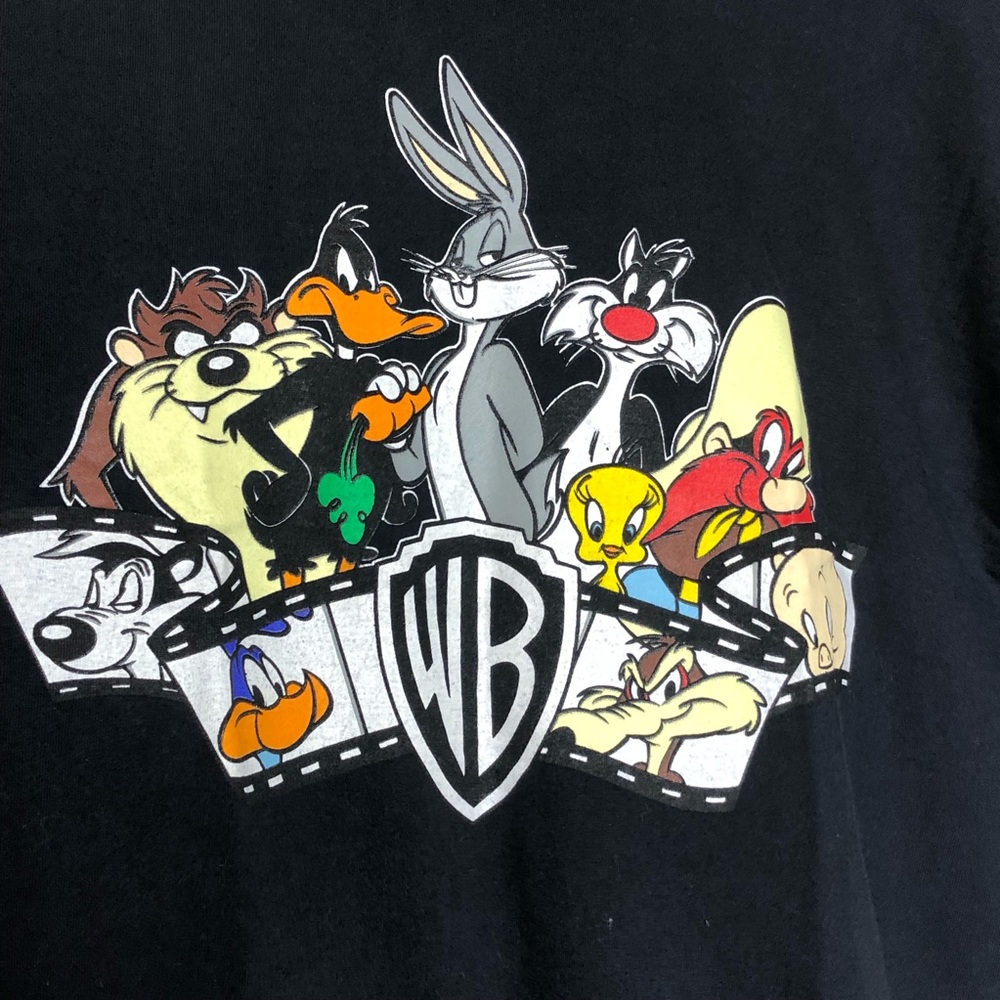 Vtg 90s 1991 Acme Looney Tunes Warner Bros Mens XL T-Shirt Black - Picture 3 of 9